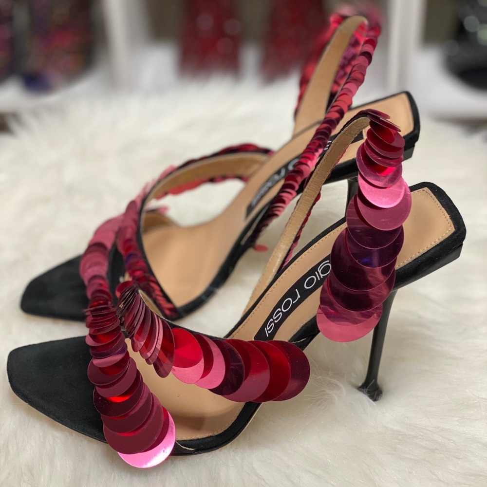 Brand new! Sergio Rossi sling back sequin sandals